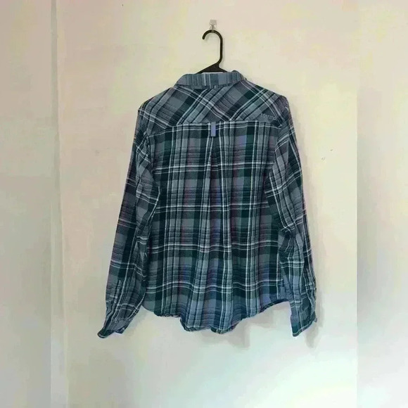 Blue Plaid Marmot Flannel Button Down - Picture 2 of 4